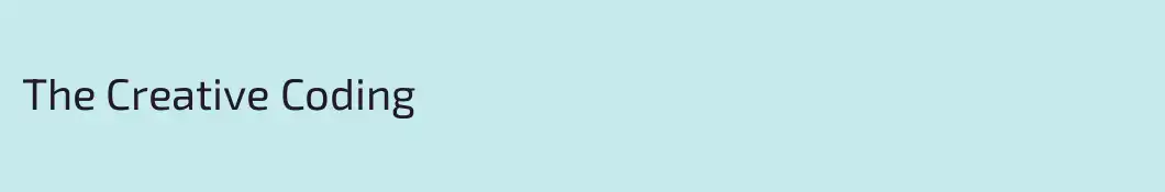 The Creative Coding